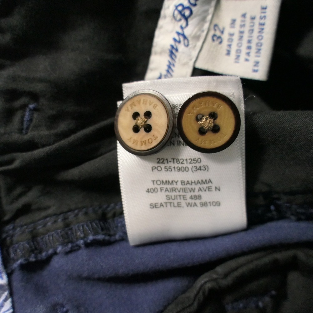 Tommy Bahama Mens Boracay Shorts 32 Navy Chino Coastal Casual Hamptons Nautical - Picture 9 of 10